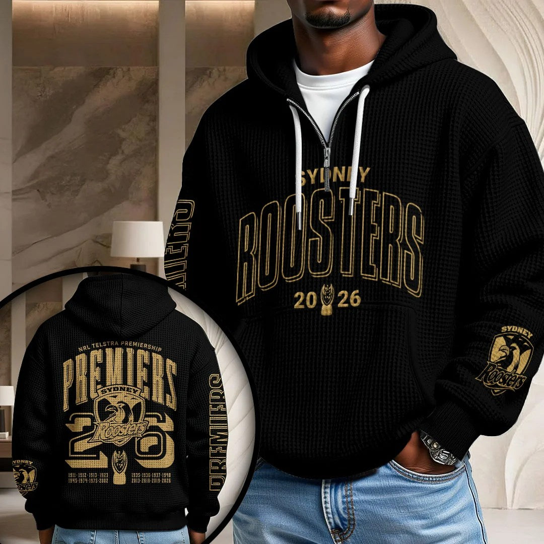 Sydney Roosters 2026 NRL Premiers 3D Unisex Waffle Hoodie – MAITM15304