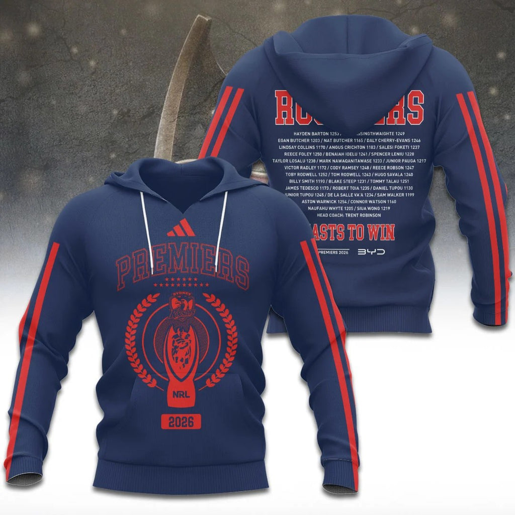 Sydney Roosters 2026 NRL Premiers 3D Apparel – TANTN25929