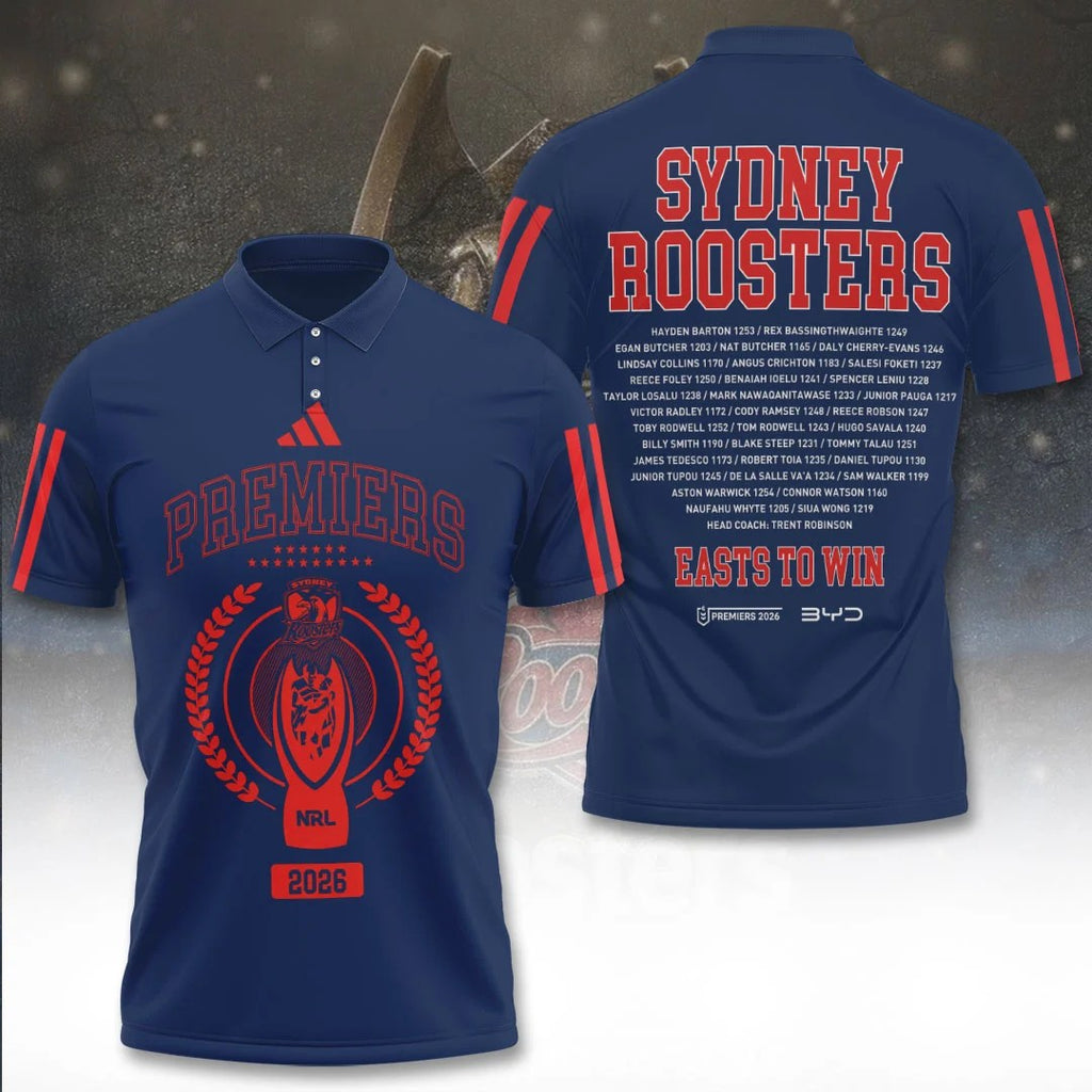 Sydney Roosters 2026 NRL Premiers 3D Apparel – TANTN25929
