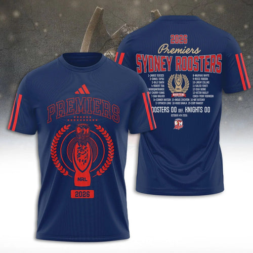 Sydney Roosters 2026 NRL Premiers 3D Apparel – TANTN26175