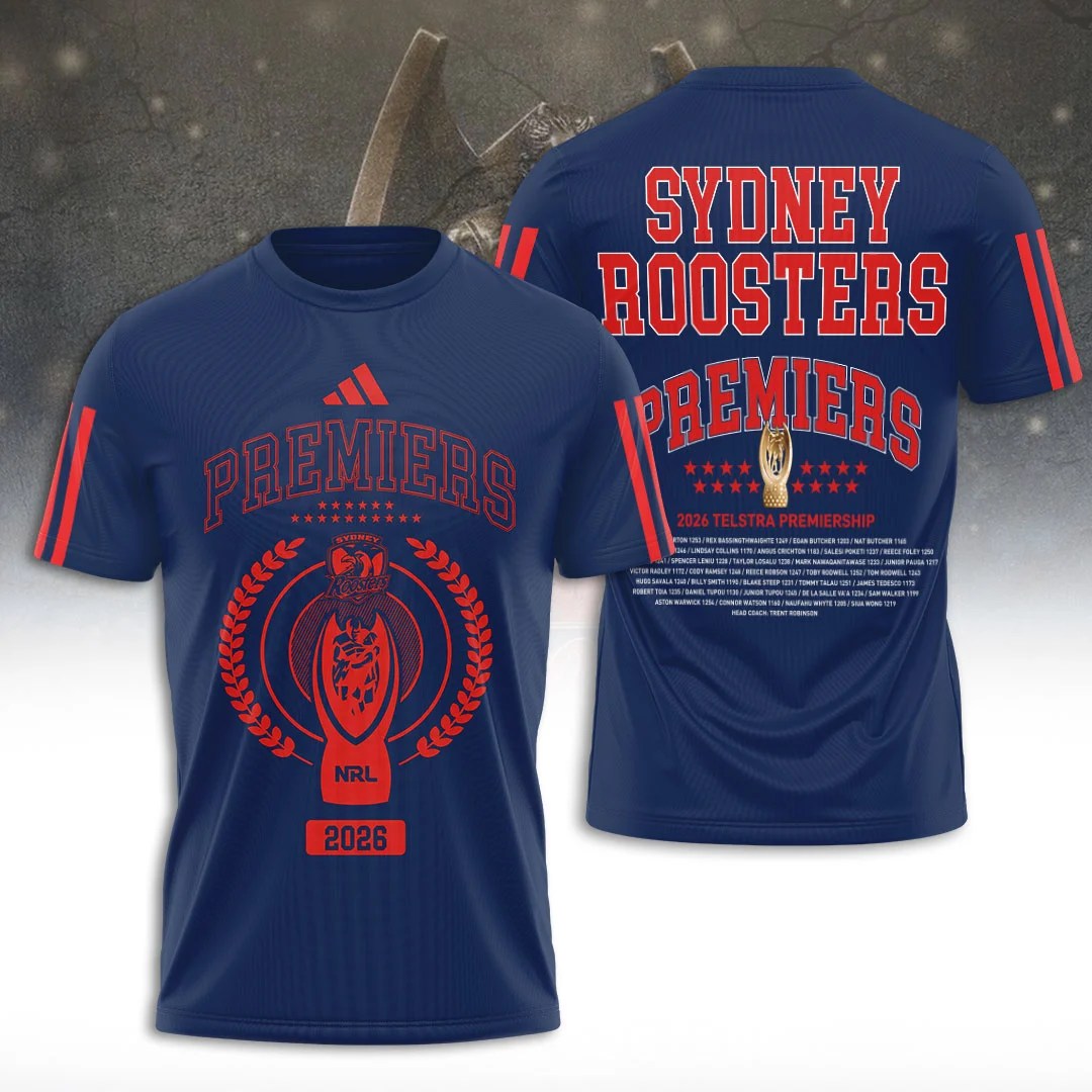 Sydney Roosters 2026 NRL Premiers 3D Apparel – TANTN26177