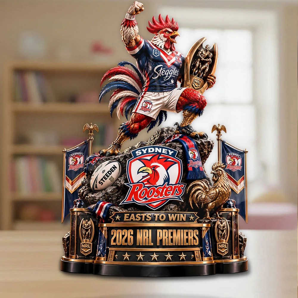 Sydney Roosters 2026 NRL Premiers Custom Shape Acrylic Plaque – TANTN26290