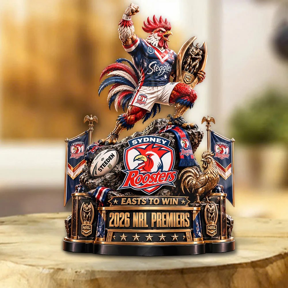 Sydney Roosters 2026 NRL Premiers Custom Shape Acrylic Plaque – TANTN26290