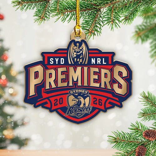 Sydney Roosters 2026 NRL Premiers Custom Shape 2-side Printed Acrylic Ornament – TANTN25951
