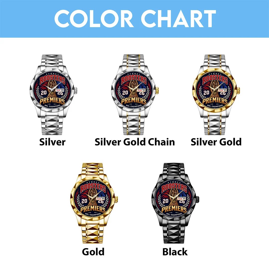 Sydney Roosters 2026 Premiers Alloy Luxury Quartz Watch – TMTHU9759