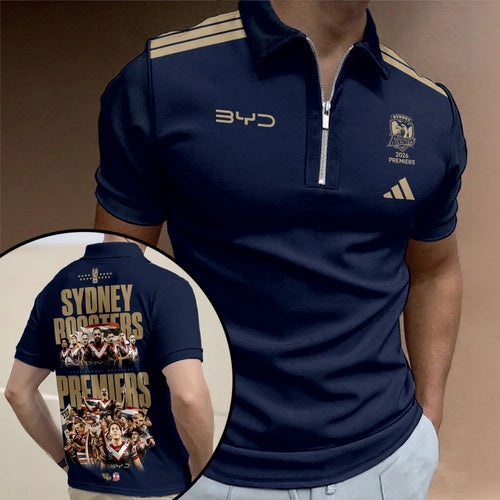 Sydney Roosters 2026 Premiers Zip Polo Shirt – TMTHU9762