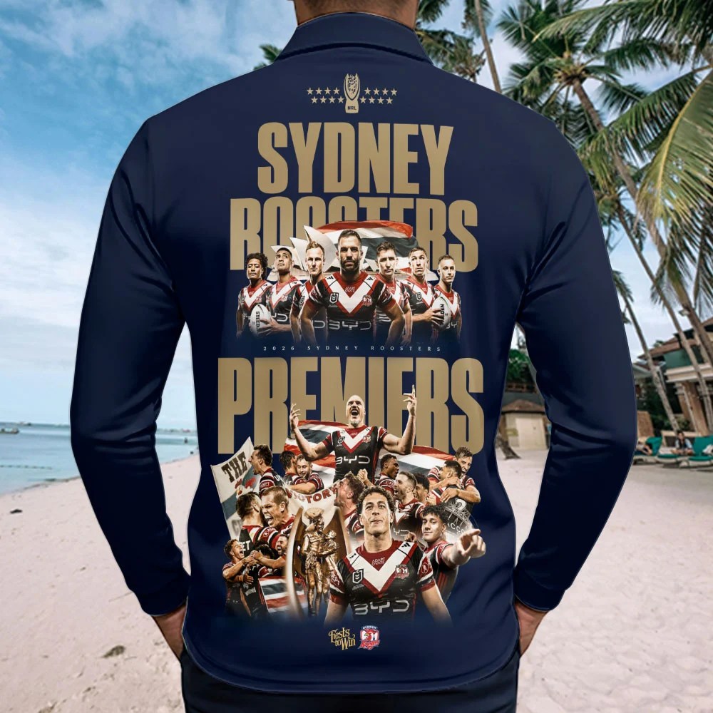 Sydney Roosters 2026 Premiers Zip Polo Shirt – TMTHU9762