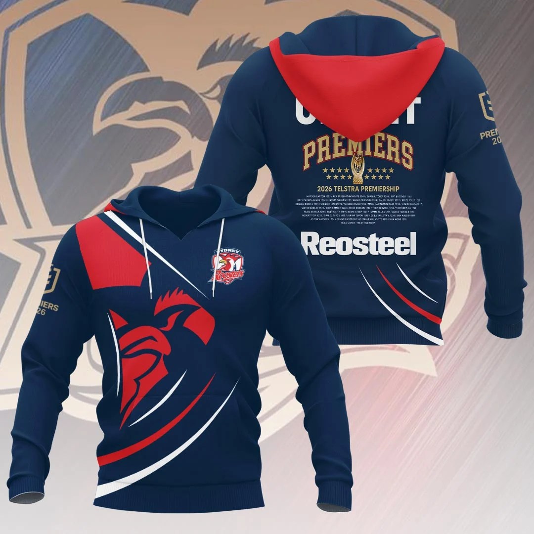 Sydney Roosters 2026 Premiers 3D Apparel – HOATT21450