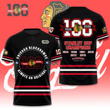 Chicago Blackhawks 100th Anniversary 2026 3D Apparel – GNE4343