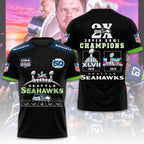 Seattle Seahawks 2x Super Bowl Champions 3D Apparel – TMTHU3935