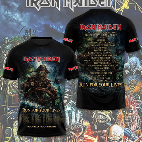 Iron Maiden 2026 World Tour 3D Apparel – TMTHU4547