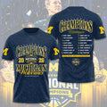 Michigan Wolverines 2026 NCAA Men's Basketball National Champs 3D Apparel – TMTHU5023