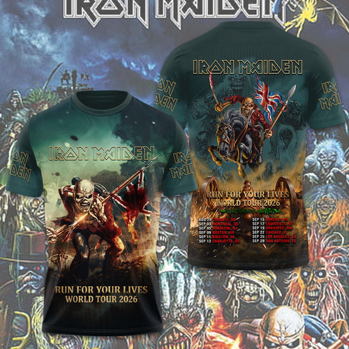 Iron Maiden 2026 World Tour 3D Apparel – TMTHU6605
