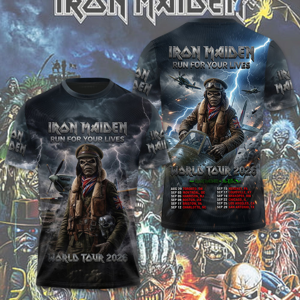 Iron Maiden 2026 World Tour 3D Apparel – TMTHU7387