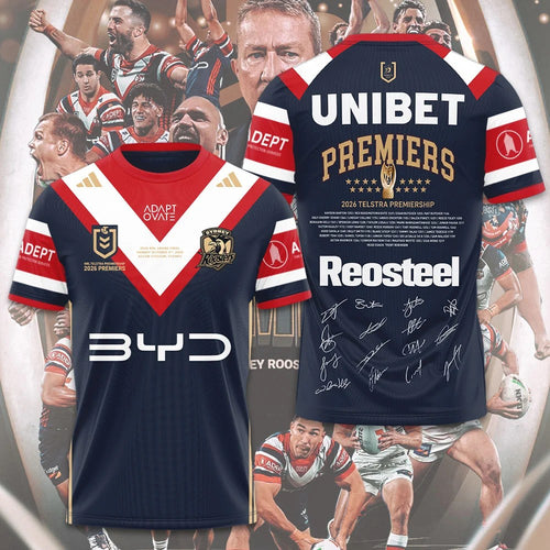 Sydney Roosters 2026 Premiers 3D Apparel – TMTHU9760