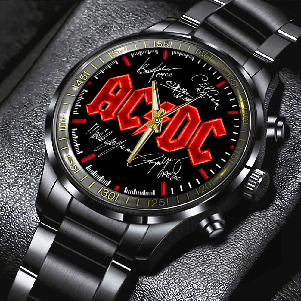 AC/DC Black Stainless Steel Watch – TANTN 12052