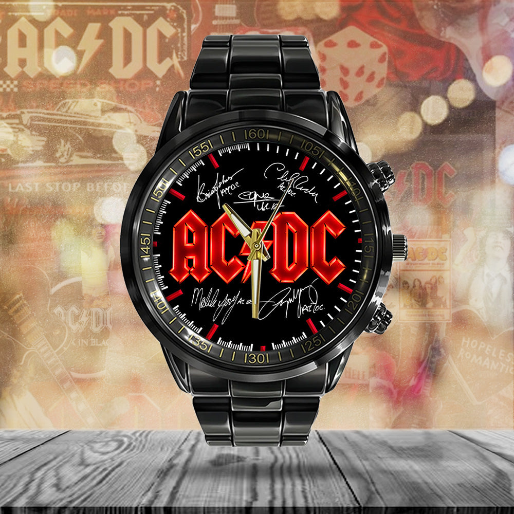 AC/DC Black Stainless Steel Watch – TANTN 12052