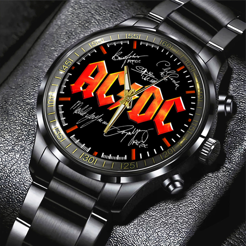 AC/DC Black Stainless Steel Watch – TANTN 12204