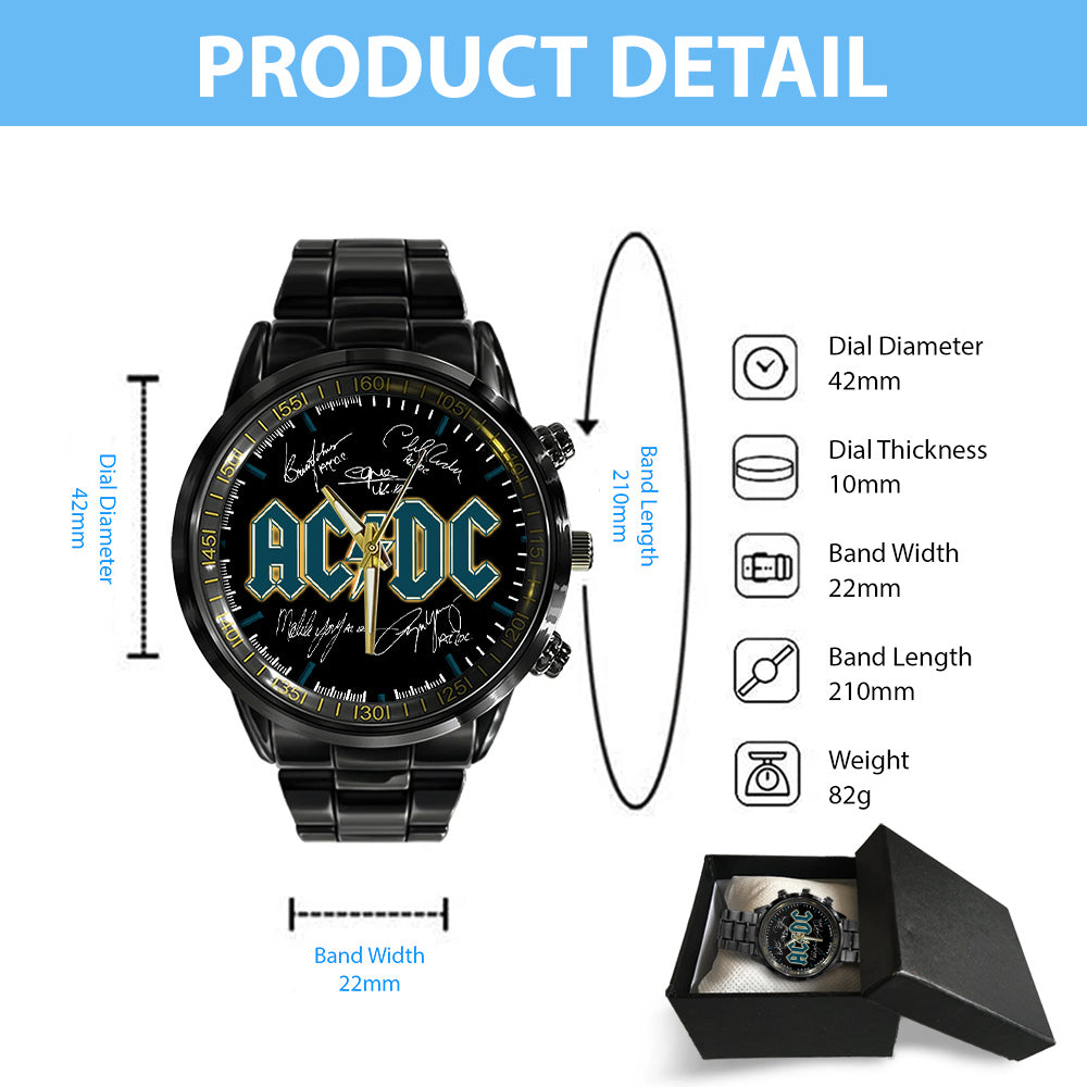 AC/DC Black Stainless Steel Watch – TANTN 13227
