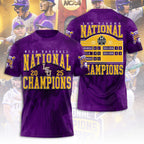 LSU Tigers Baseball 2025 National Champions 3D Apparel – TANTN 13843