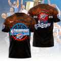 Oklahoma City Thunder 2025 NBA Champions 3D Apparel – TANTN 13974