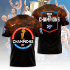Oklahoma City Thunder 2025 NBA Champions 3D Apparel – TANTN 13979
