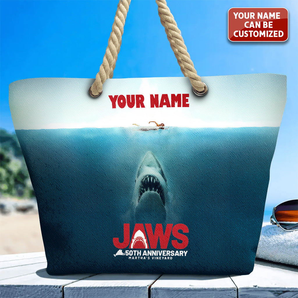 Personalized Jaws Hemp Rope Tote Bag – TANTN 14197