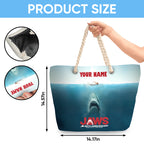 Personalized Jaws Hemp Rope Tote Bag – TANTN 14197