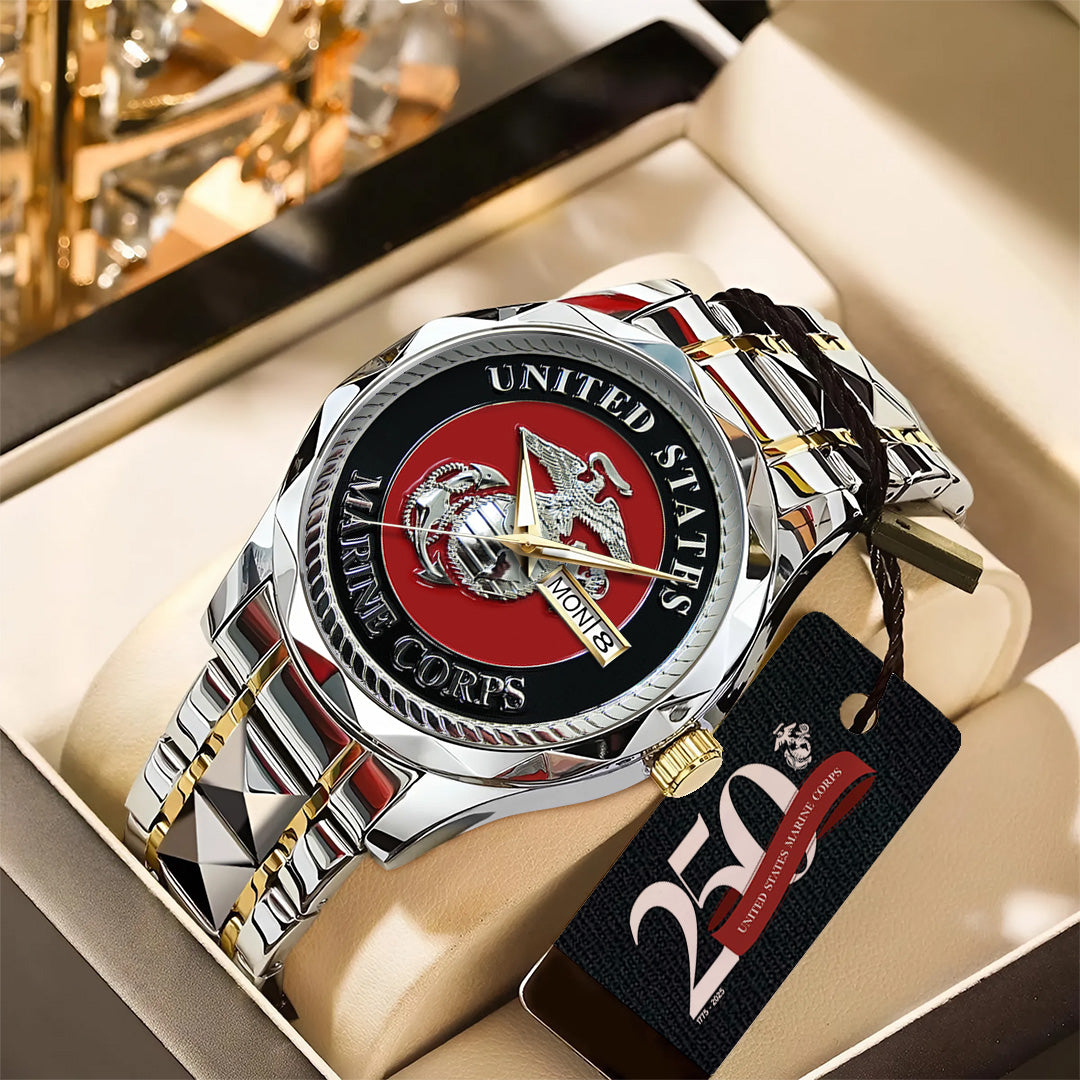 US Marine Corps Alloy Luxury Quartz Watch – TANTN 14628