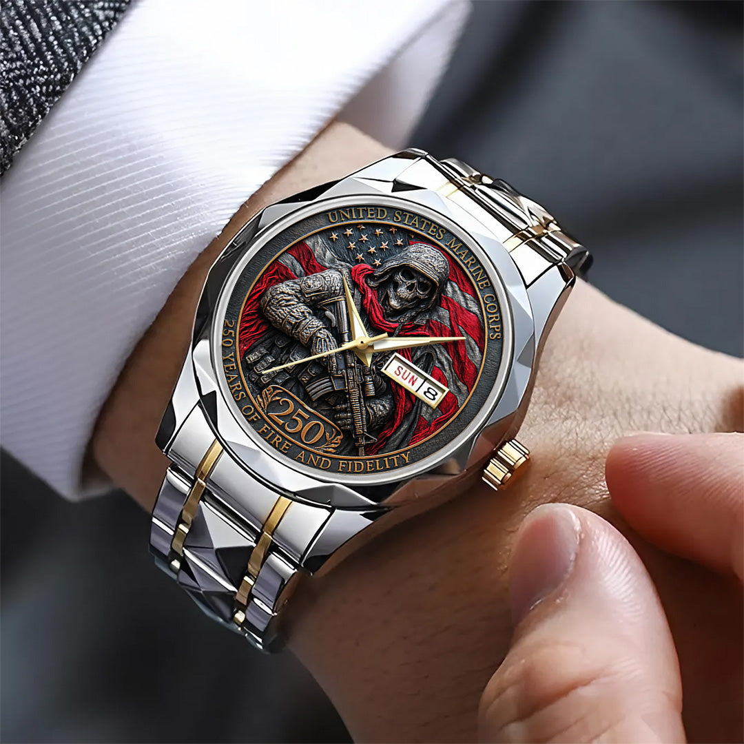 US Marine Corps Alloy Luxury Quartz Watch – TANTN 14953