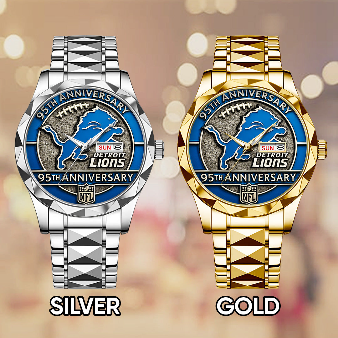 Detroit Lions 95th Anniversary 2025 Alloy Luxury Quartz Watch – TANTN15889