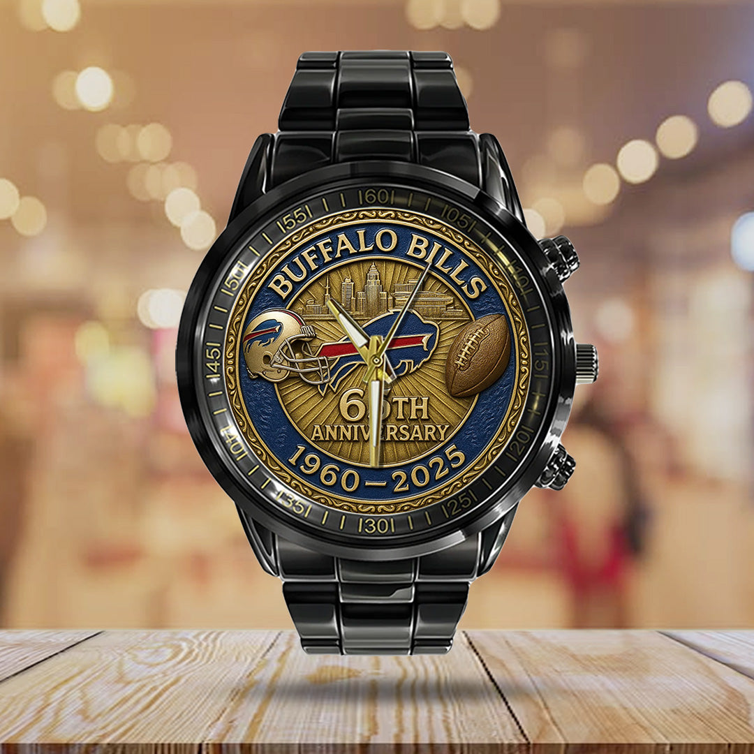Buffalo Bills Black Stainless Steel Watch – TANTN15902