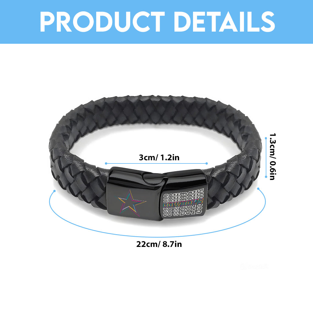 Dallas Cowboys Crucial Catch 2025 Braided Leather Bracelet – TANTN15918