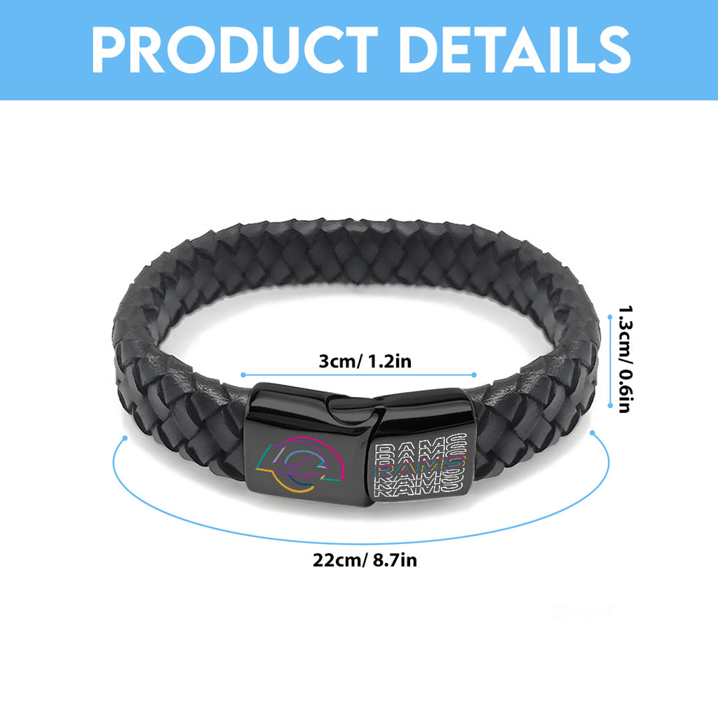 Los Angeles Rams Crucial Catch 2025 Braided Leather Bracelet – TANTN15925