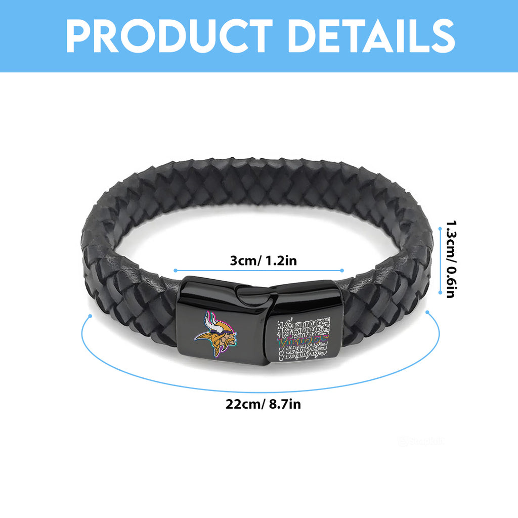 Minnesota Vikings Crucial Catch 2025 Braided Leather Bracelet – TANTN15927