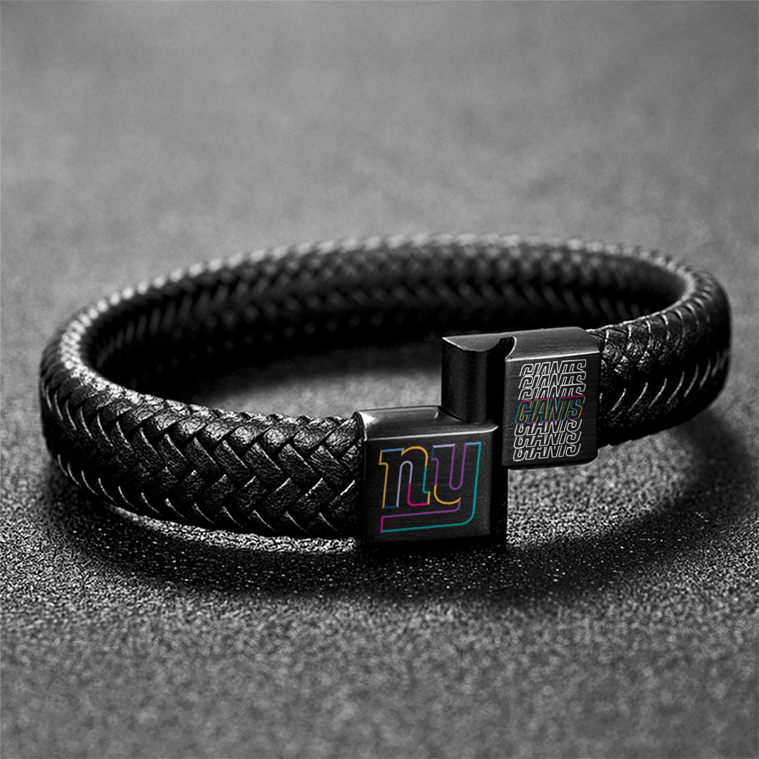 New York Giants Crucial Catch 2025 Braided Leather Bracelet – TANTN15930
