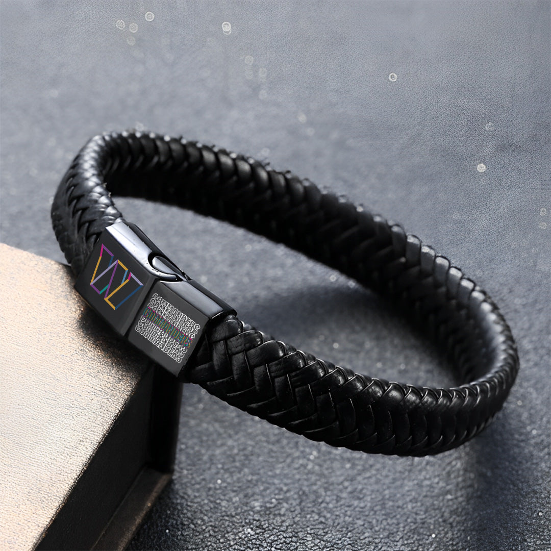 Washington Commanders Crucial Catch 2025 Braided Leather Bracelet – TANTN15939