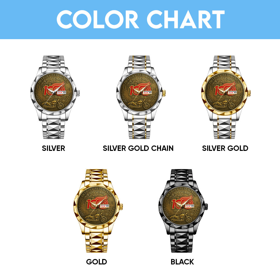 Detroit Red Wings 100th Anniversary 2026 Alloy Luxury Quartz Watch – TANTN16094