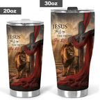 Lion Cross Resurrection Christian Tumbler Cup – TANTN16191