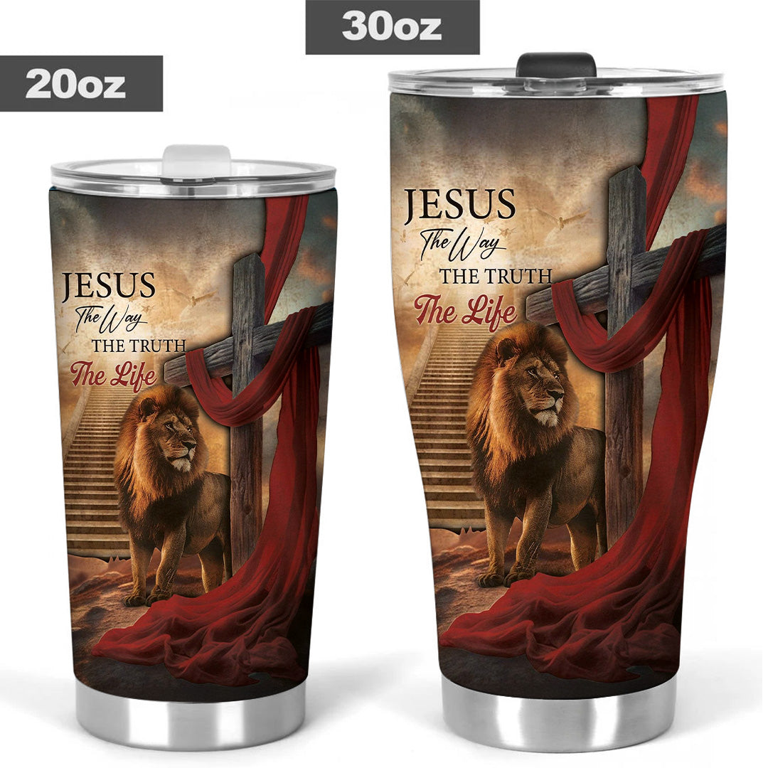 Lion Cross Resurrection Christian Tumbler Cup – TANTN16191