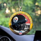 Pittsburgh Steelers Custom Shape 2-sided Acrylic Car Ornament – TANTN16307