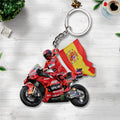 Ducati Lenovo Team x Marc Márquez Custom Shape 2-sided Keychain – TANTN17124