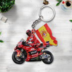 Ducati Lenovo Team x Marc Márquez Custom Shape 2-sided Keychain – TANTN17124