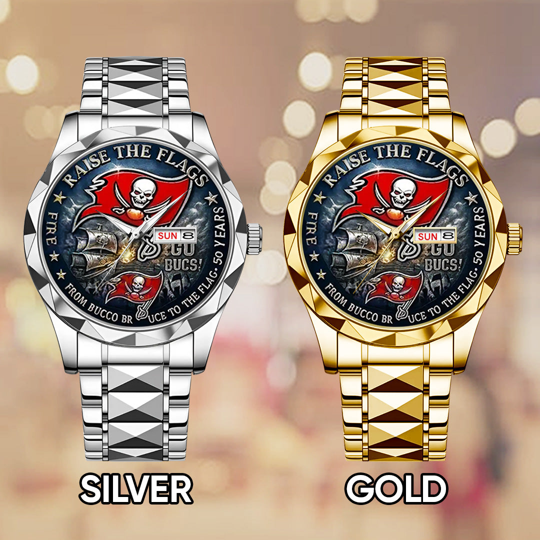 Tampa Bay Buccaneers 50th Anniversary 2025 Alloy Luxury Quartz Watch – TANTN17172