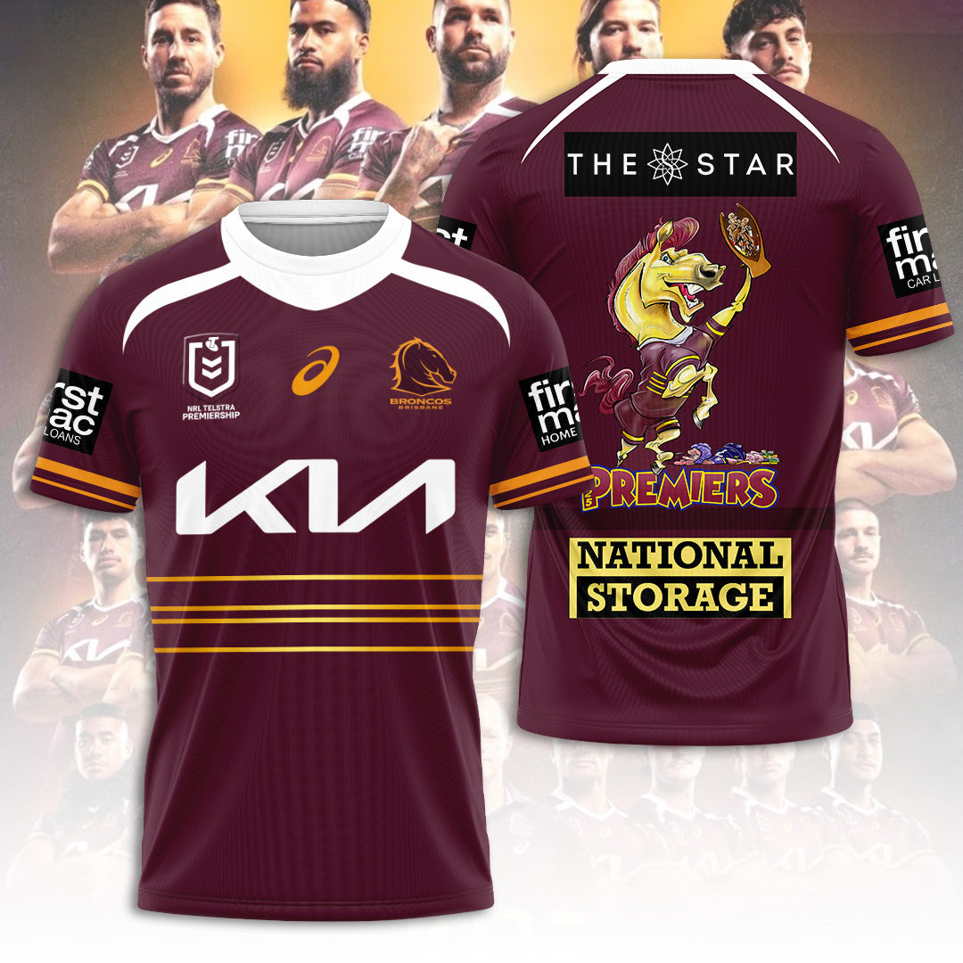 Brisbane Broncos 2025 Premiership 3D Apparel – TANTN17199