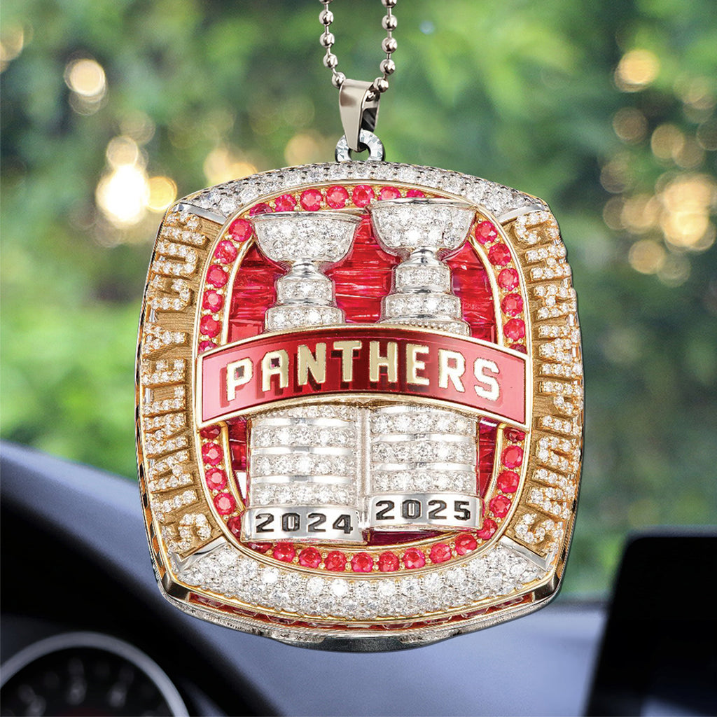 Florida Panthers Custom Shape 2-sided Acrylic Car Ornament – TANTN17245