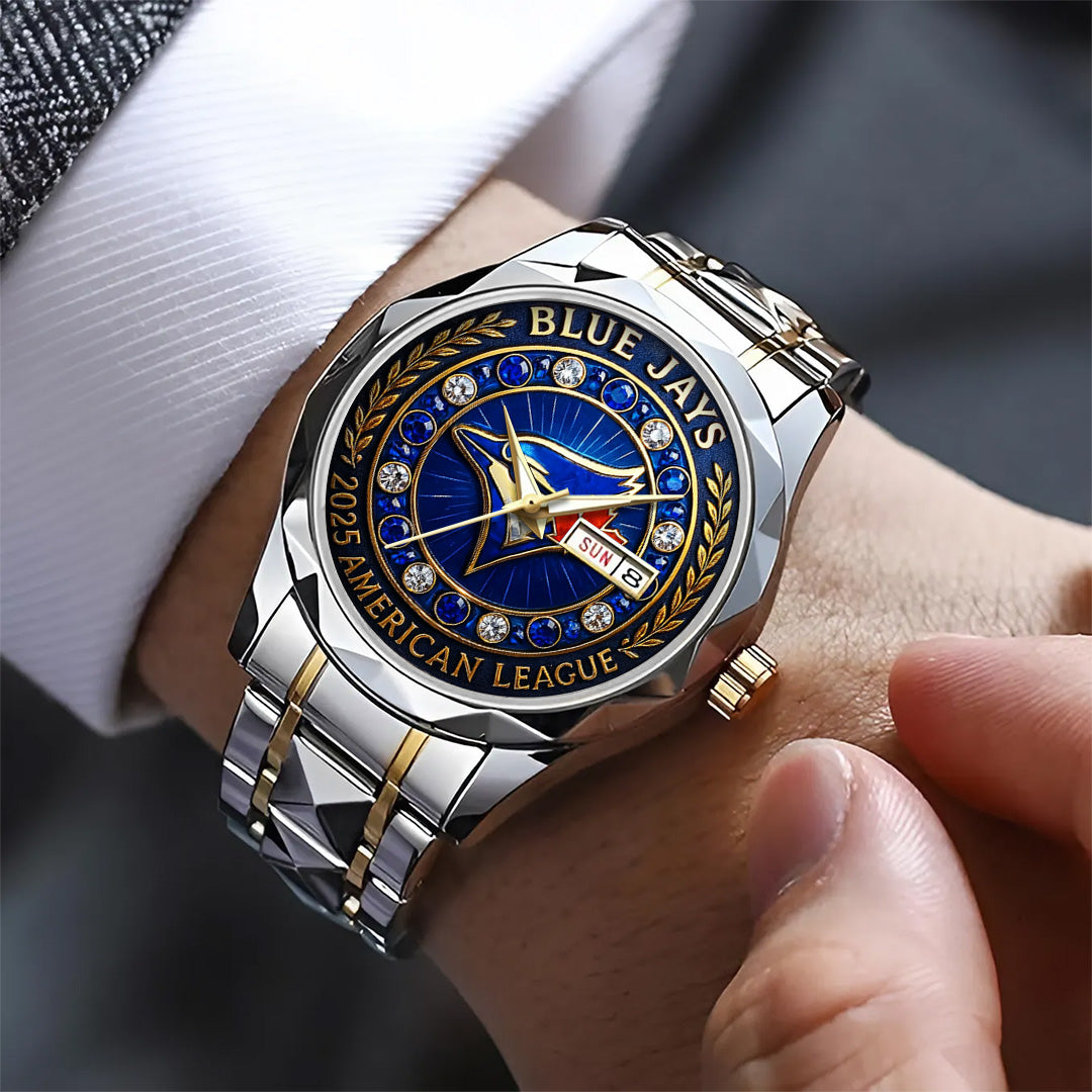 Toronto Blue Jays 2025 American League Champions Alloy Luxury Quartz Watch – TANTN17722