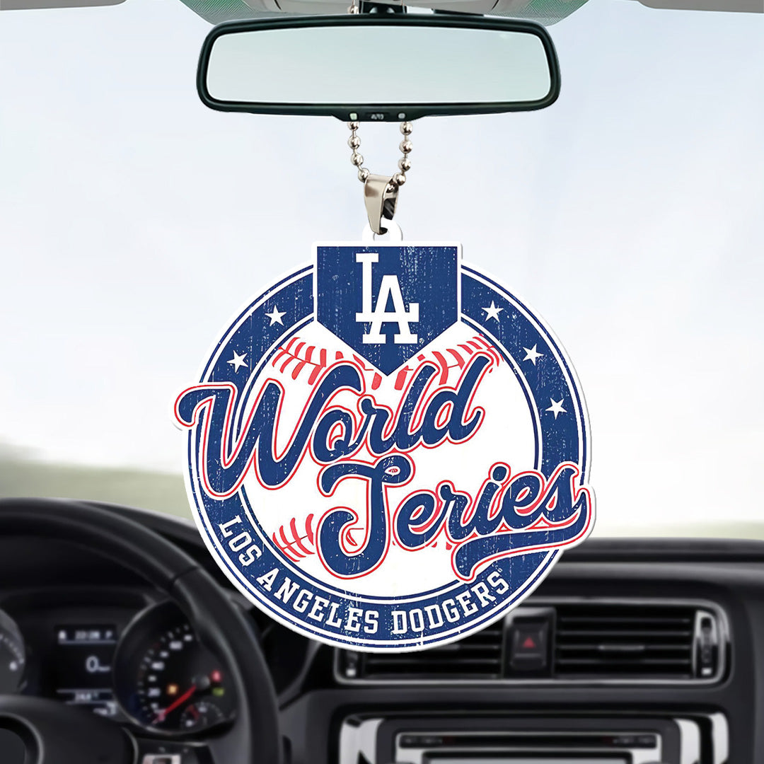 Los Angeles Dodgers 2025 World Series Custom shape 2-sided Acrylic Car Ornament – TANTN17799
