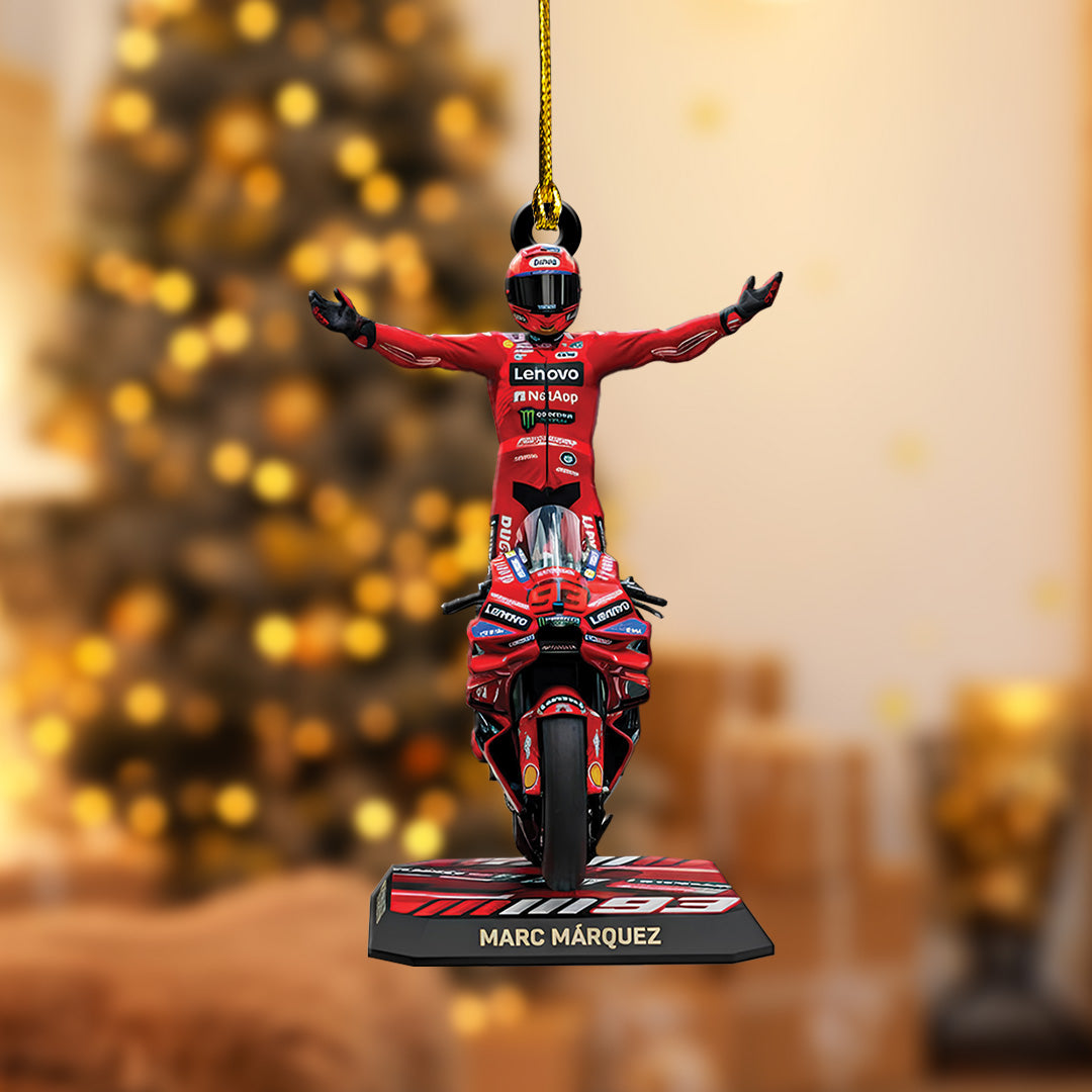 Ducati Lenovo Team x Marc Márquez Custom Shape 2-sided Acrylic Ornament – TANTN17883