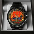Illinois Fighting Illini Football Black Stainless Steel Watch – TANTN17998